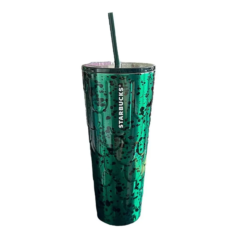 NWT New‎ Starbucks 2024 Anniversary Siren Core Green Scales Spotted SS Tumbler -